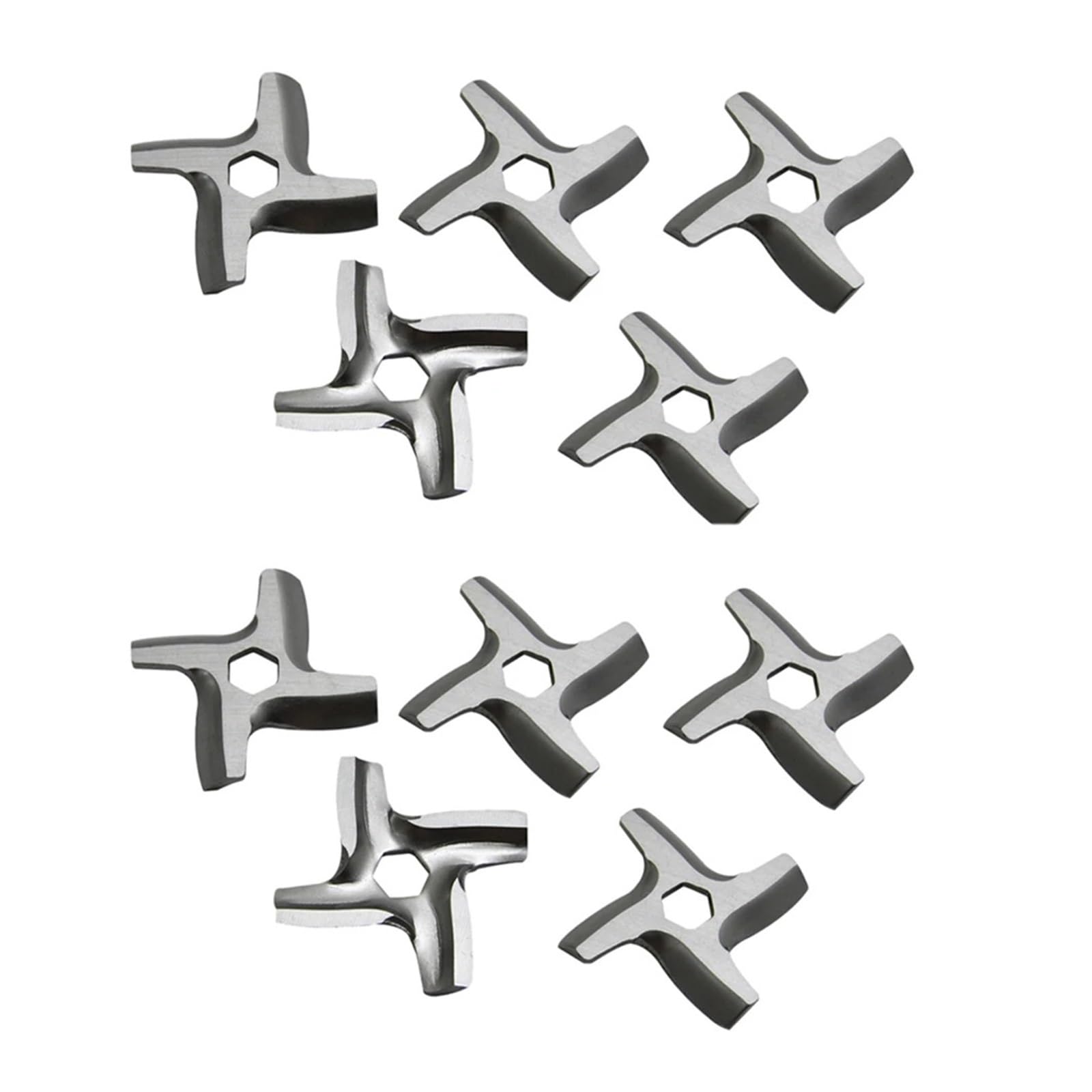 Fhajktjb One Color 10X， Compatible For Moulinex ，Compatible For Bosch, Compatible For Philip, Meat Grinder Knife Mincer Blade Kitchen Appliance Parts For Hv2 Hv3 Hv4 Hv6 Hv8 Me406 Me420 Me605 Me650