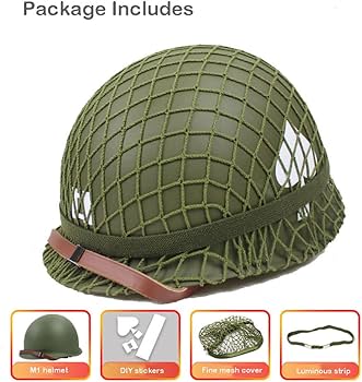 米軍M1ヘルメット 迷彩カバー&メッシュネット付きレプリカ Amazon | Mitchell 迷彩 ヘルメットカバー M1 ヘルメットカバー WW2