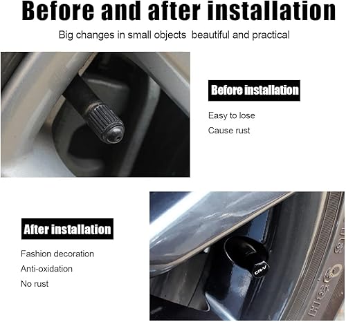 Miniatura 5 de 5 tapas de vástago de válvula de neumático de automóvil, estilo fibra de carbono, llavero de automóvil, emblema Si para accesorios cívicos