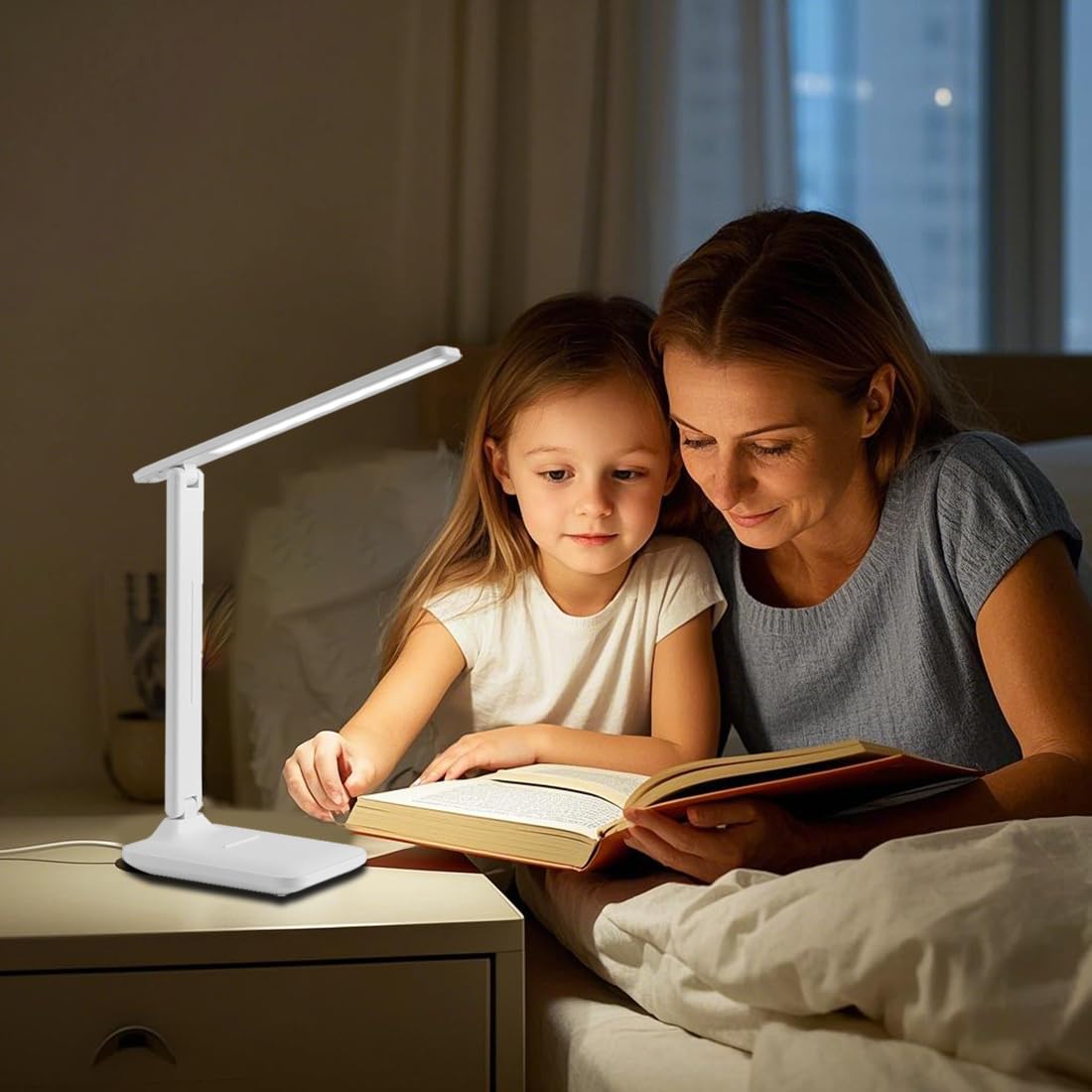 Lámpara Escritorio Lampara Lectura Cuidado Ocular, Lampara de Mesa Lámpara de Escritorio LED control táctil 3 Modos,3 Niveles de Brillo 180° flexo escritorio para Leer,Oficina,Estudiar, Relajamiento