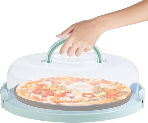 Miniatura 3 de Porta pasteles portátil de 12 pulgadas con tapa y magdalenas para tartas de galletas, para bodas, fiestas, baby shower, fiestas, Navidad, adecuado