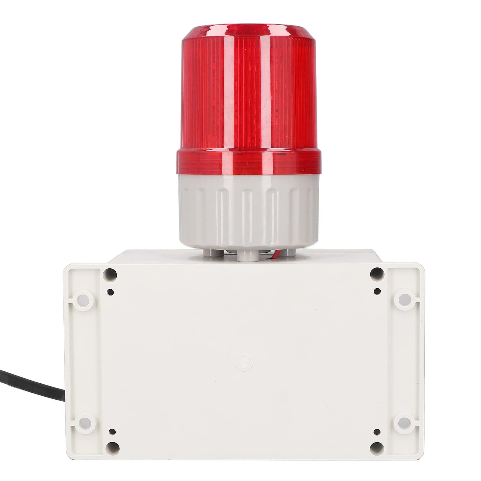 Sirena Alarma Industrial 110db 220V con Luz Estroboscópica Sonido Inteligente Retardo Emergencia Bocina Exterior 5 Teclas Orejas Montaje Enchufe UE