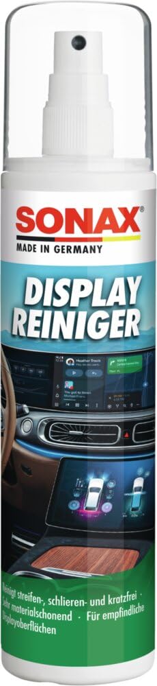 SONAX Displayreiniger (300 ml) Bildschirmreiniger reinigt alle Displayoberflächen inkl. Touchdisplays wie Smartphones und Tablets | Art-No. 03921000