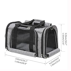 Pet Carrier Bag for Small Medium Cats Dogs Puppies up to 26 Lbs,Steel Frame Dog Carrier,pricacy-Oriented cat Carrier,Collapsible pet Carrier for Easy Storage (Grey, Small: 16.1"X10.6"X10.2") Pet Carrier Bag for Small Medium Cats Dogs Puppies up to 26 Lbs,Steel Frame Dog Carrier,pricacy-Oriented cat Carrier,Collapsible pet Carrier for Easy Storage (Grey, Small: 16.1″X10.6″X10.2″)