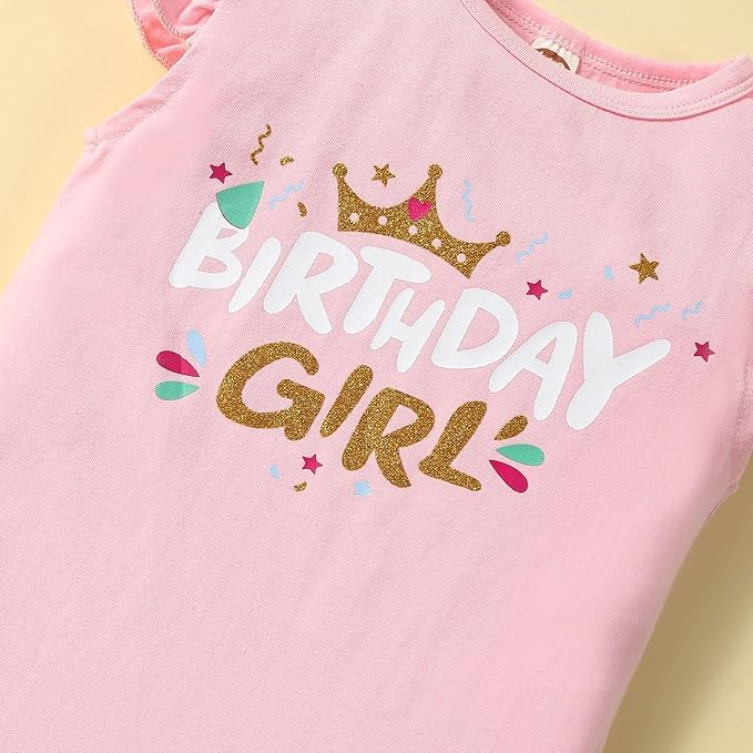 Toddler Baby Girls Birthday Princess Outfits Polka Bubble Tutu Skirt Sets 3Pcs3