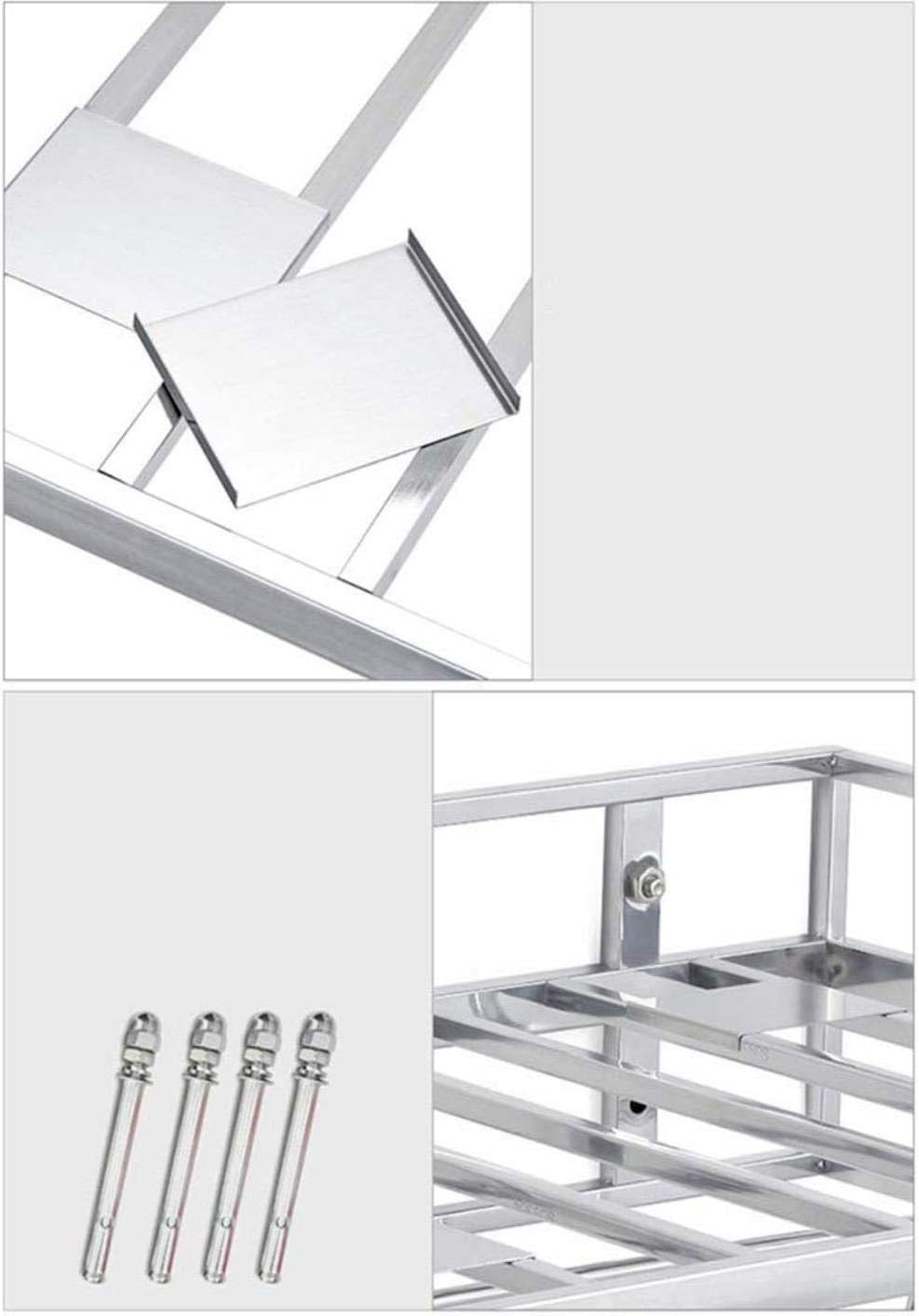 Kitchen Rack Wall-mounted Single-layer Storage Rack, Chrome-plated Stand