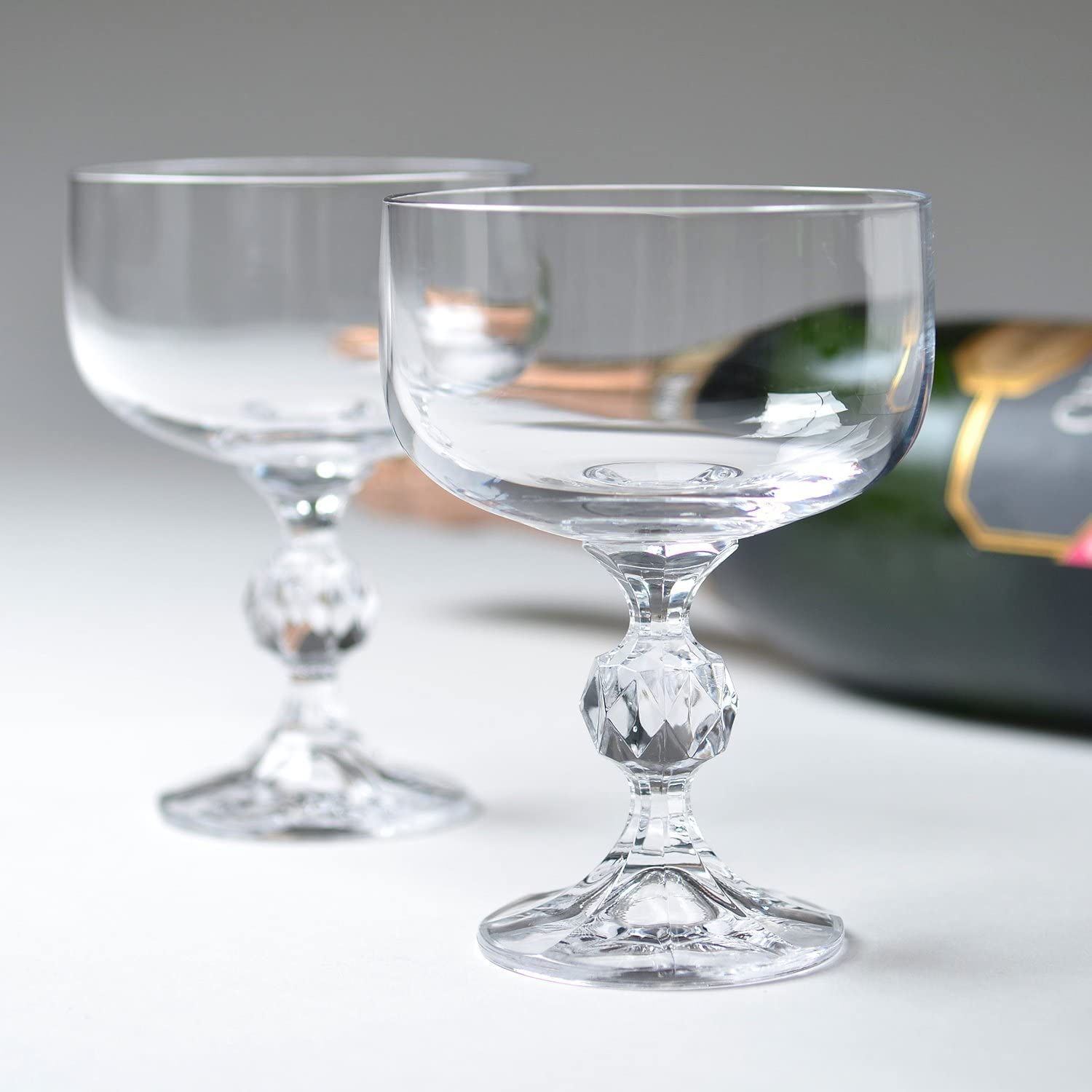Amazon.com | Czech Wine,Champagne, Cocktails, Martini Glasses set of 6, Crystal  Glass, Wedding glasses, 7 oz / 200 ml, Bohemia Glass, Crystal Gift: Wine  Glasses