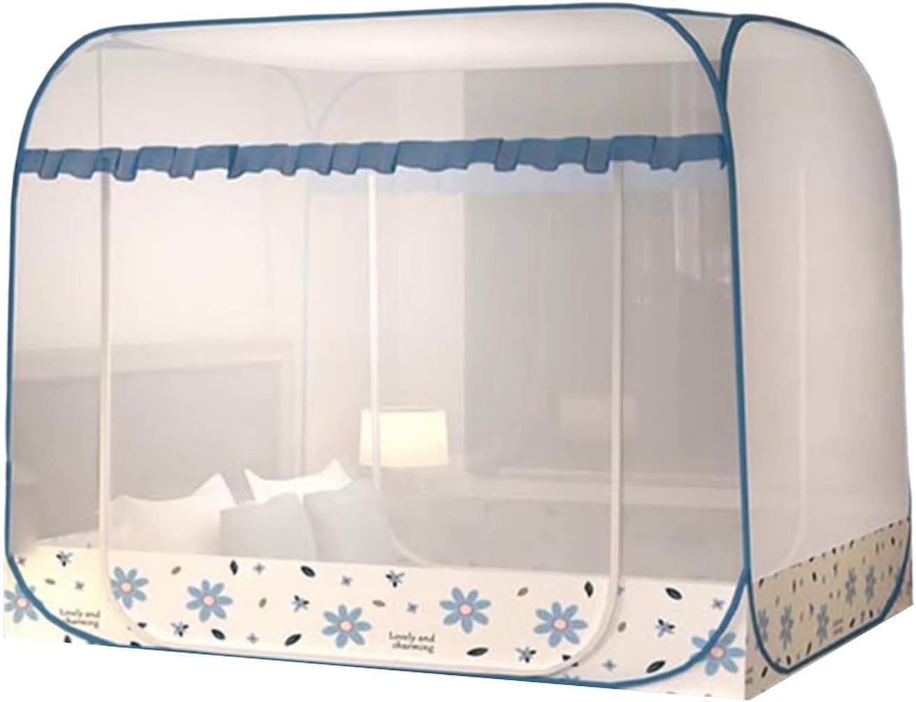 PEKJI Polyester Folding Mosquito Net Tent Pop Up Mosquito Nets with Bottom Portable Family Mosquito Net Bed Easy to Store