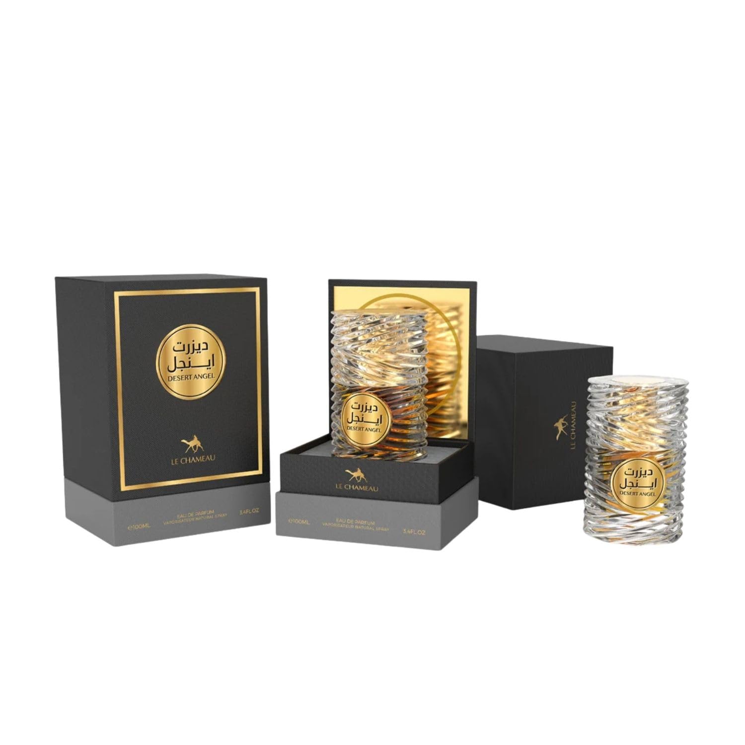 Le Chameau Desert Angel Unisex Eau de Parfum, 100ml – Warm Cognac, Cinnamon, Tonka Bean, Oak, Praline, Vanilla & Sandalwood Fragrance, Luxurious & Long-Lasting Scent for All Occasions