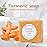 LIYALAN Turmeric Soap Bar for Face Body Smooth Skin,Deep Cleansing, Natural Vegan Handmade Soap Sensitive Skin Formula 3.88 oz x 1bar with a fresh ginger and lemongrass scent