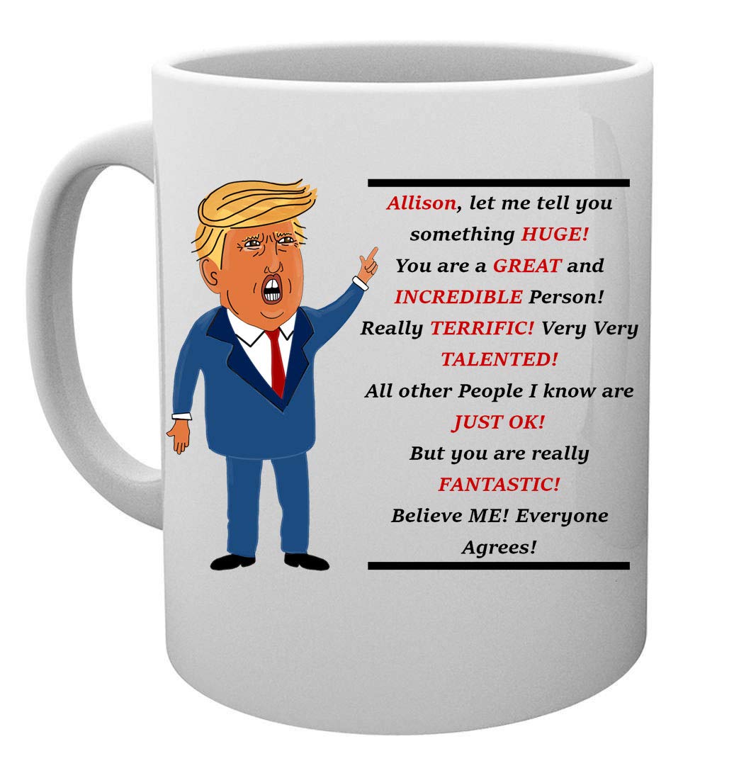 Personalized Funny Trump Mug - "You Are A Terrific Seamstress" 11oz Coffee Tea Mug Gift Box - View #9