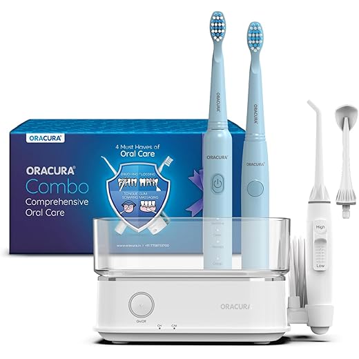 ORACURA Daily Care Combo Water Flosser + Toothbrush Set