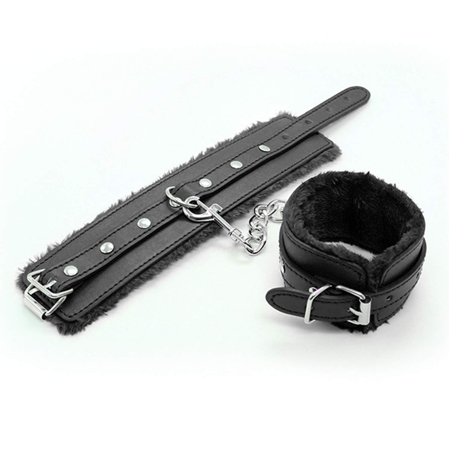 BDSM Leather Handcuffs, Adjustable Fluffy Leather Handcuffs Anklecuffs,  Role Play Flirt Game Sex Toys Bondage Kit, Couple Bedroom Toys (Black_feet)  : Amazon.co.uk: Health & Personal Care