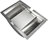 Transaction Tray,Ticketing Windows.Drop-in Deal Tray, 304 Stainless Steel Cash Register Tray Brushed Finish for Bank, Hospital, Gas Stations, Cash Register Window, Ticket Window Silver, BB