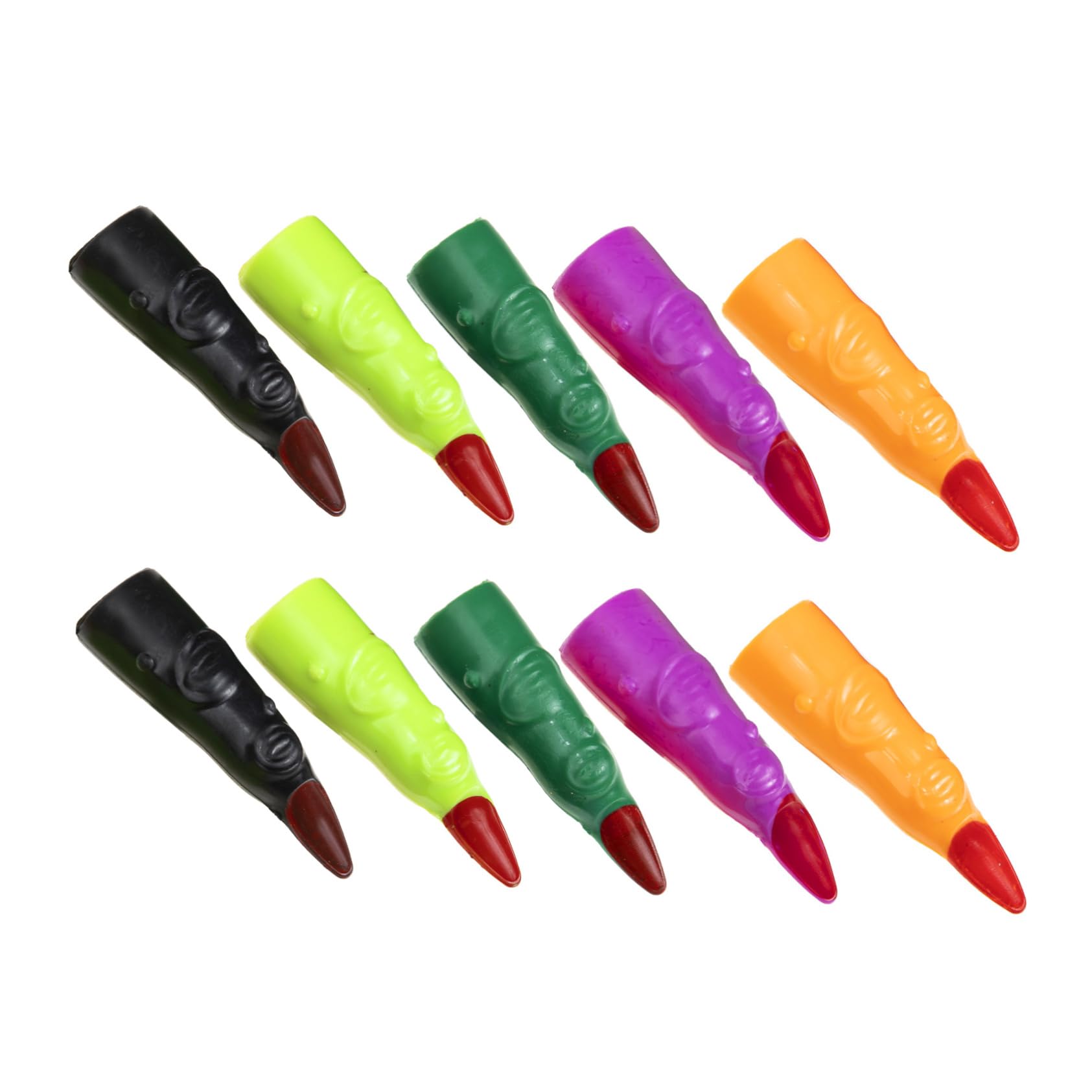 Abaodam 2sets Nails Mini Hands Prank Witch Fingers Gloves DIY Fake Fingers Halloween Decorations 40pcs*2