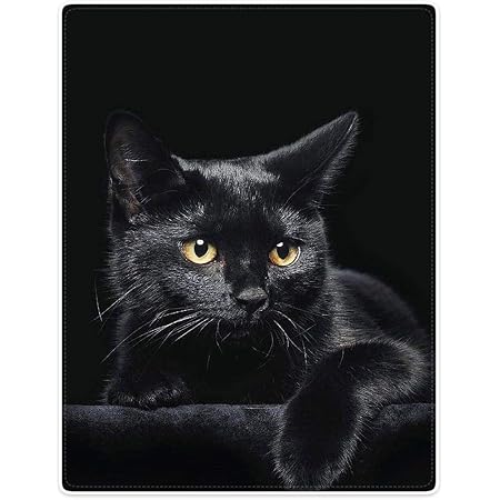 black cat throw blanket