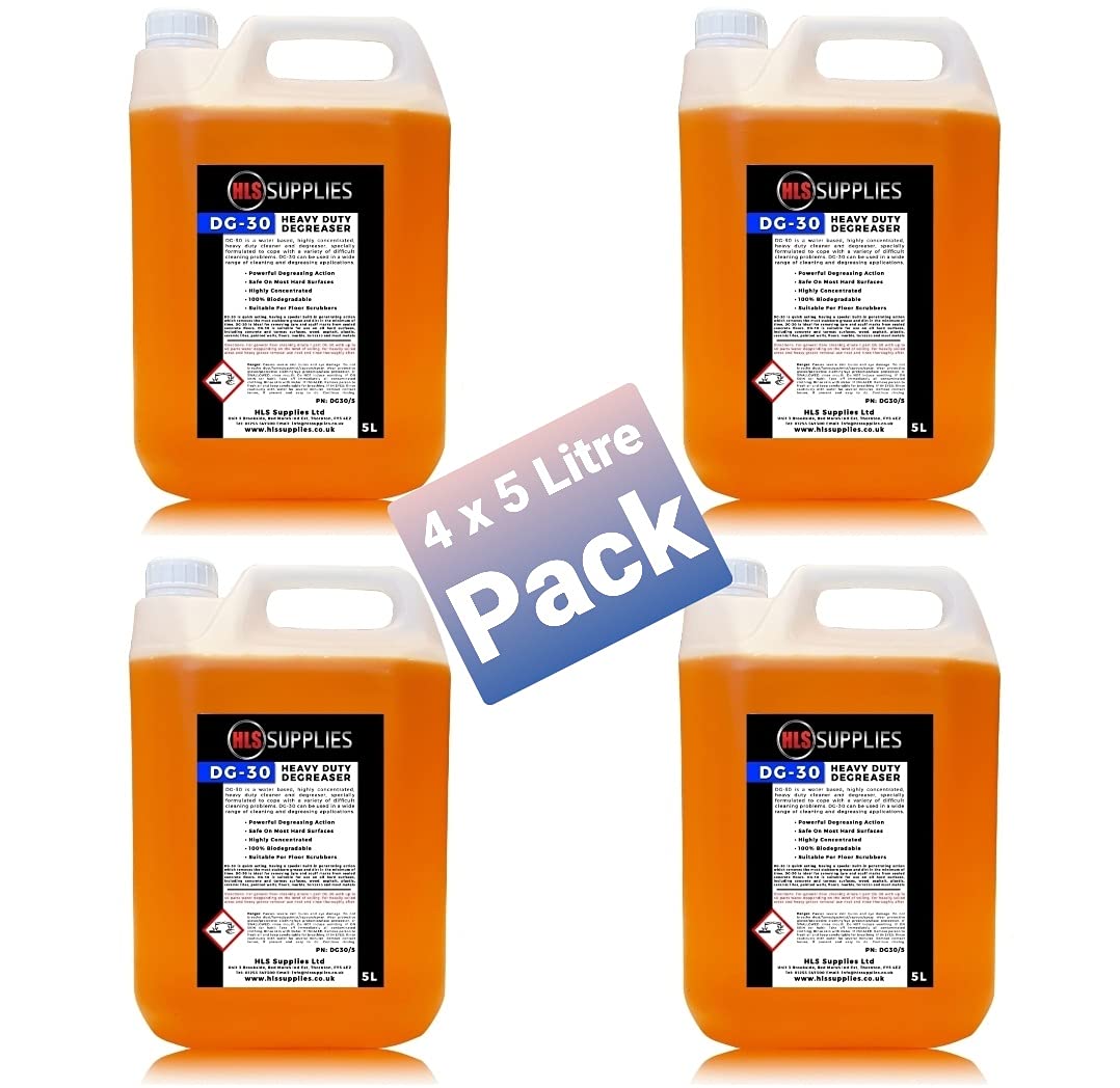DG-30 4 x 5L Heavy Duty Degreaser - Industrial Floor Cleaner - Heavy Duty Floor Cleaner