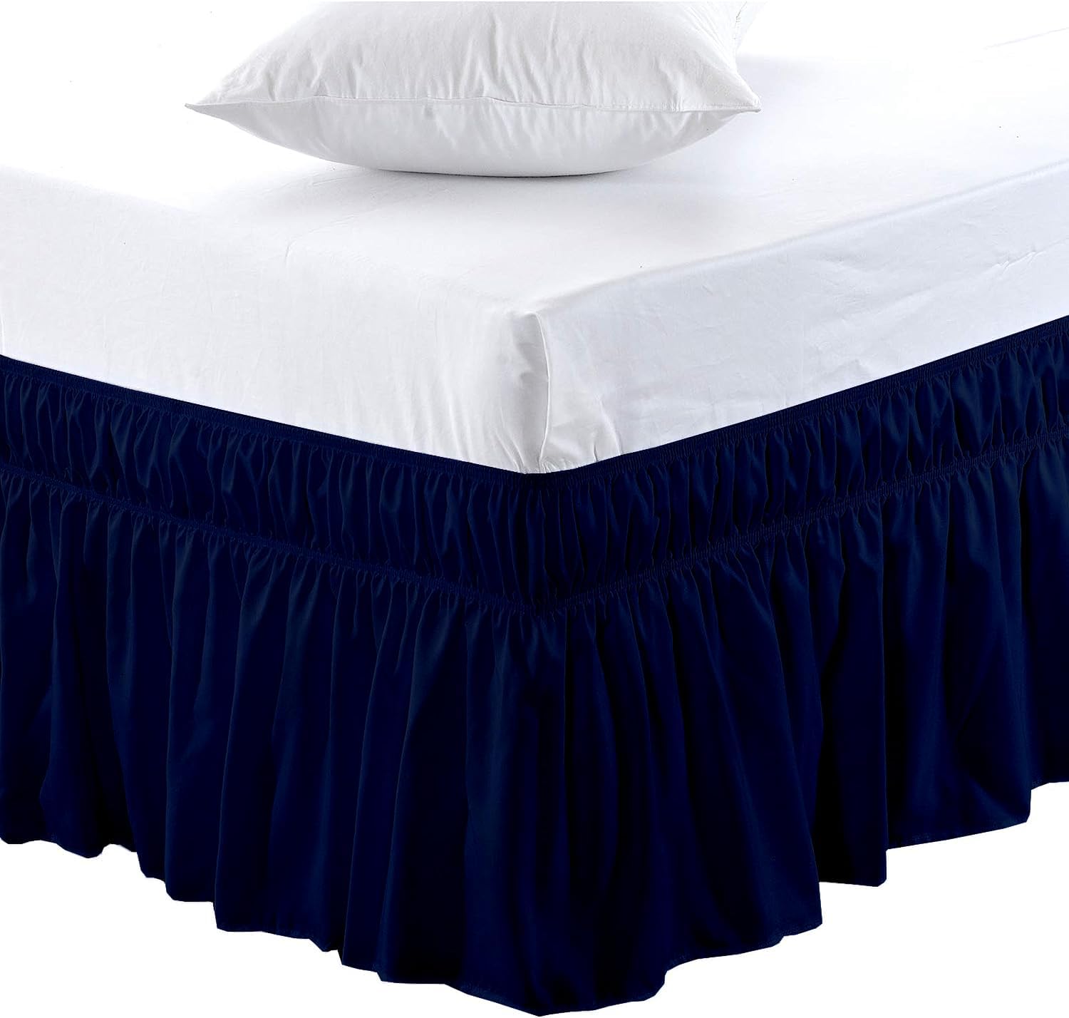 PS Home Wrap Around Ruffled Bed Skirt with Adjustable