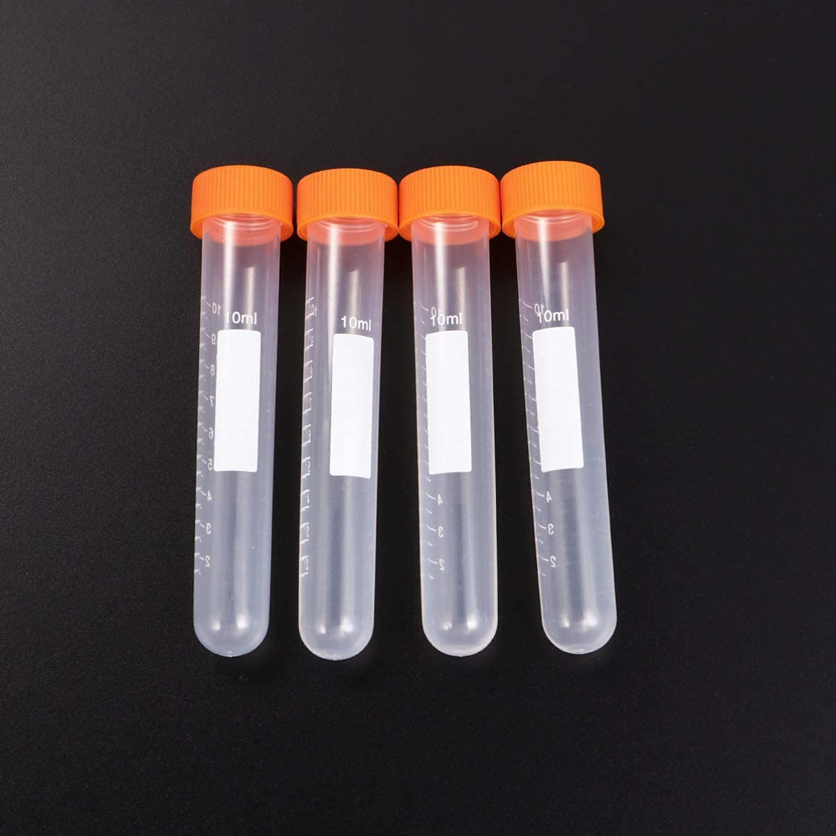 ZYElroy 10PCS Plastique Tubes à Essai Rimless Caps Lab Effacer Non