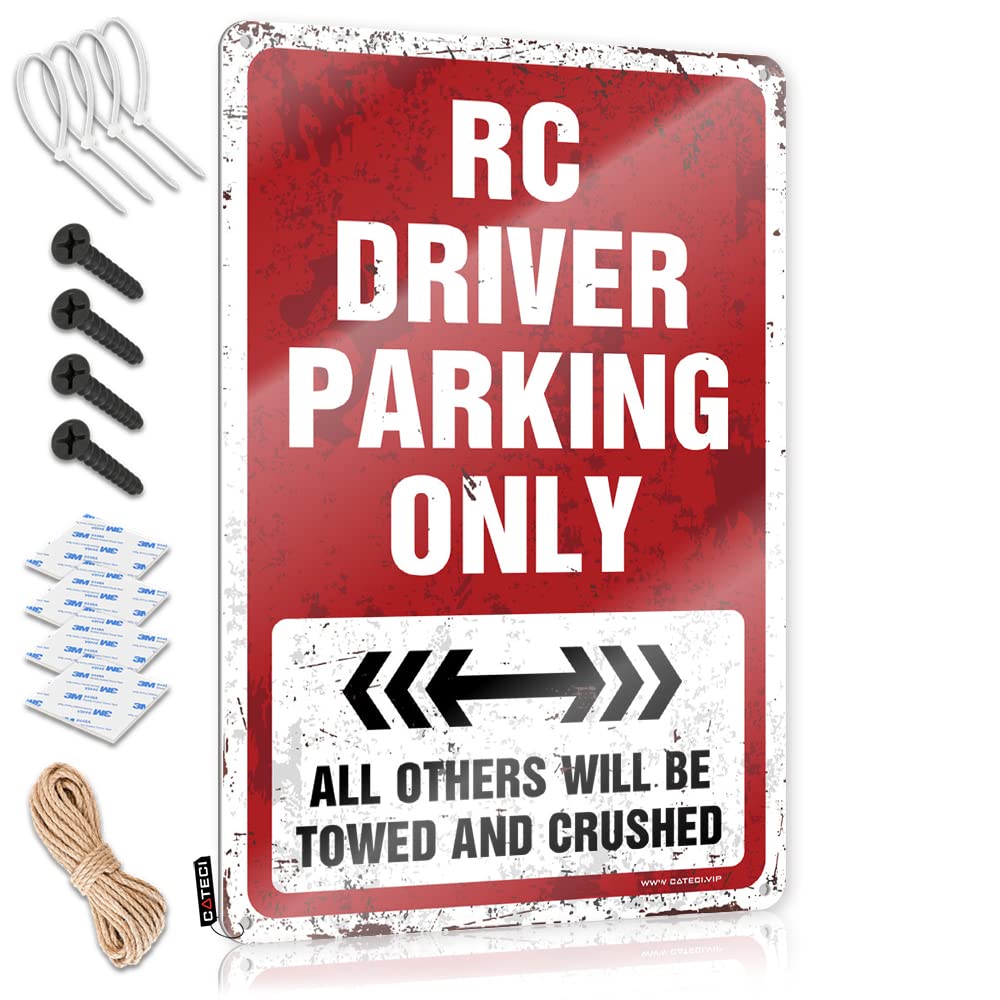 Retro Farmhouse Signs Soft Bath | Rc Driver Parking Only Grunge Patio Bar Decoration(30X40CM)