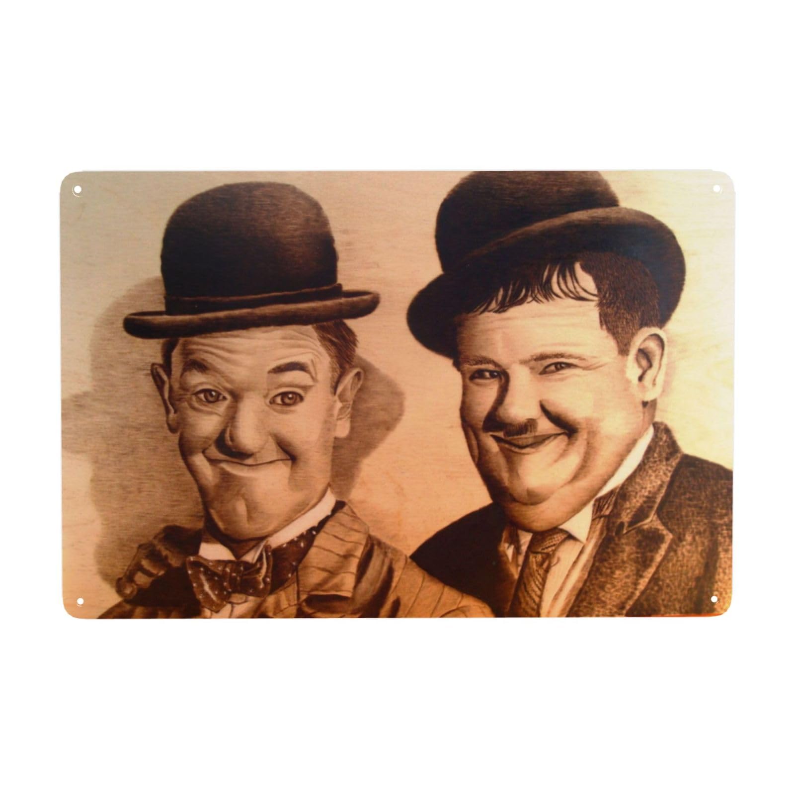 Lawenp As Pic Laurel Poster Hardy Metal Sign Vintage Tin Sign Poster For Cafe Bar Office Home Wall Decor Gift 12X16 Inch