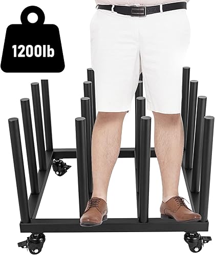 Miniatura 4 de Fumingpal Estante de almacenamiento de vinilo, soporte de rollo de vinilo de capacidad para 16 rollos, soporte de almacenamiento de rollos de núcleo