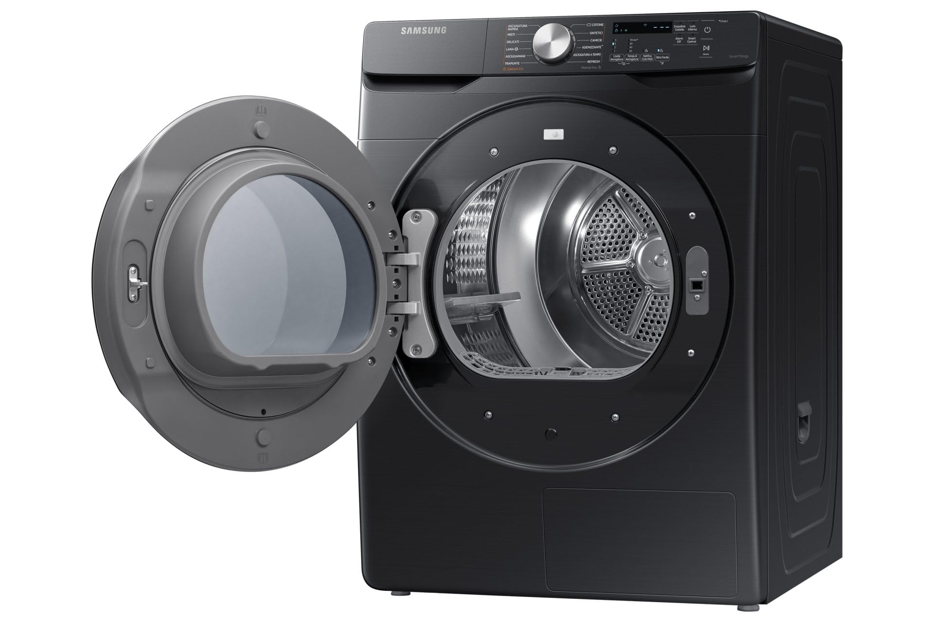 Samsung Sèche-linge grande capacité DV16T8520BV/ET, 16 kg, Hybrid Heatpump Classe A+++, Wifi, Hublot réversible, Charge avant, 69 l x 98 h x 84p cm