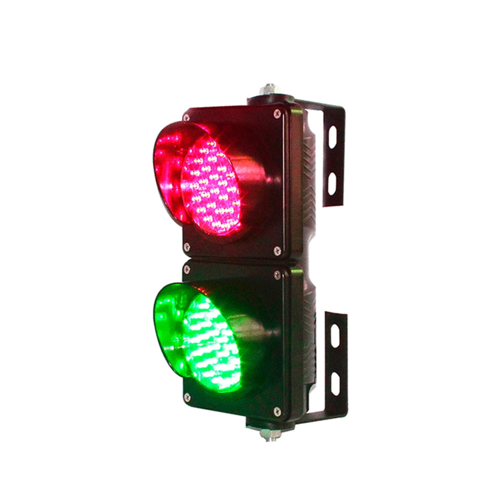 Semáforo LED de 100 mm con control remoto y luz roja verde de 24V para pared