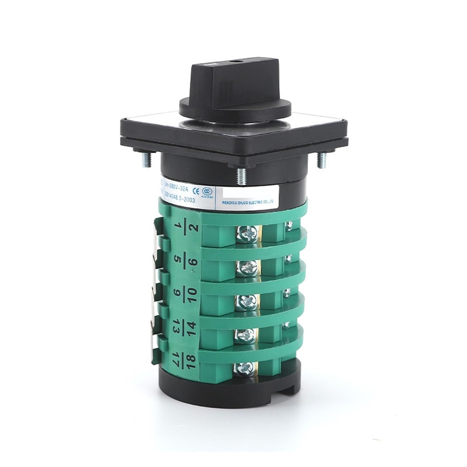 TSIOHKBS KDHC-32/3X7-5 690V 32A 1-7 7 Position 5 Pole Sliver Adjustable Welding Machine Rotary Changeover Cam Switch