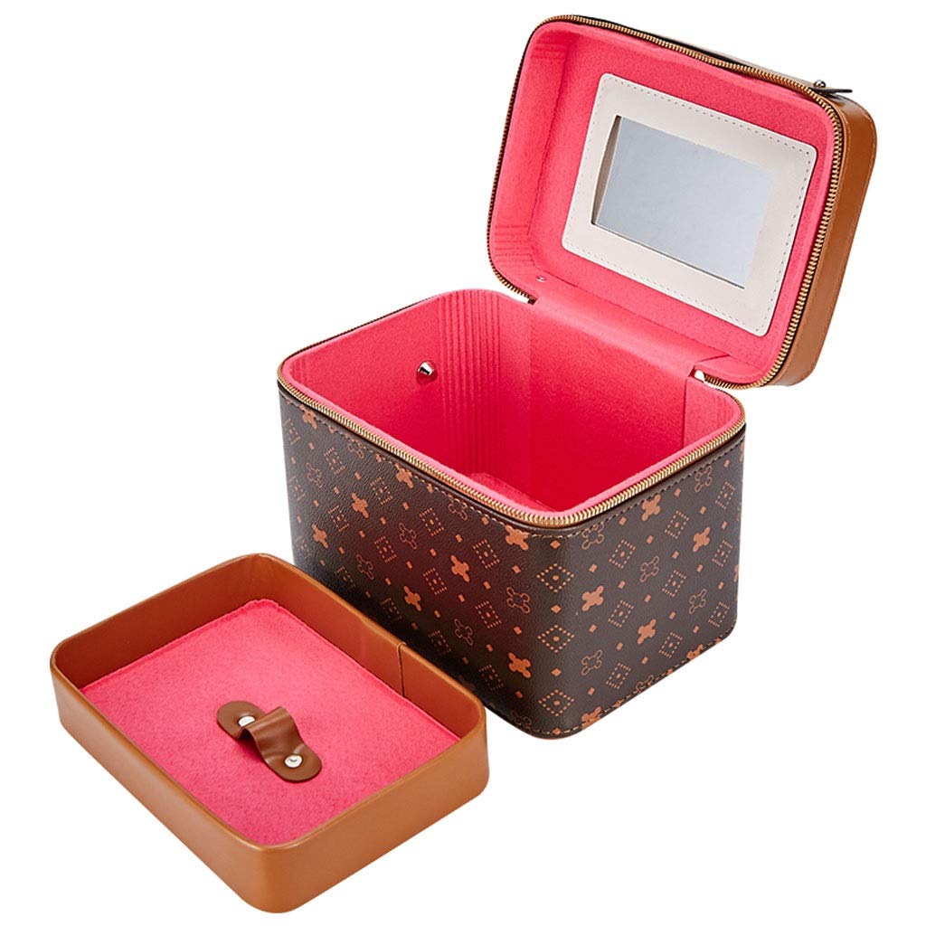 SISWIM Organizzatore di Trucco Travel Case Trucco, cosmetico Grande capienza del Sacchetto, Spazzola cosmetico di Scatola con Tracolla Organizer Trucchi (Color : Nero)