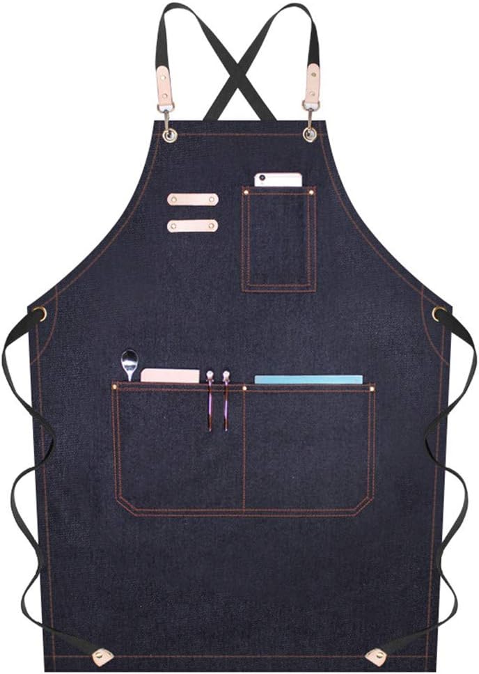 grembiule da chef per uomo in denim