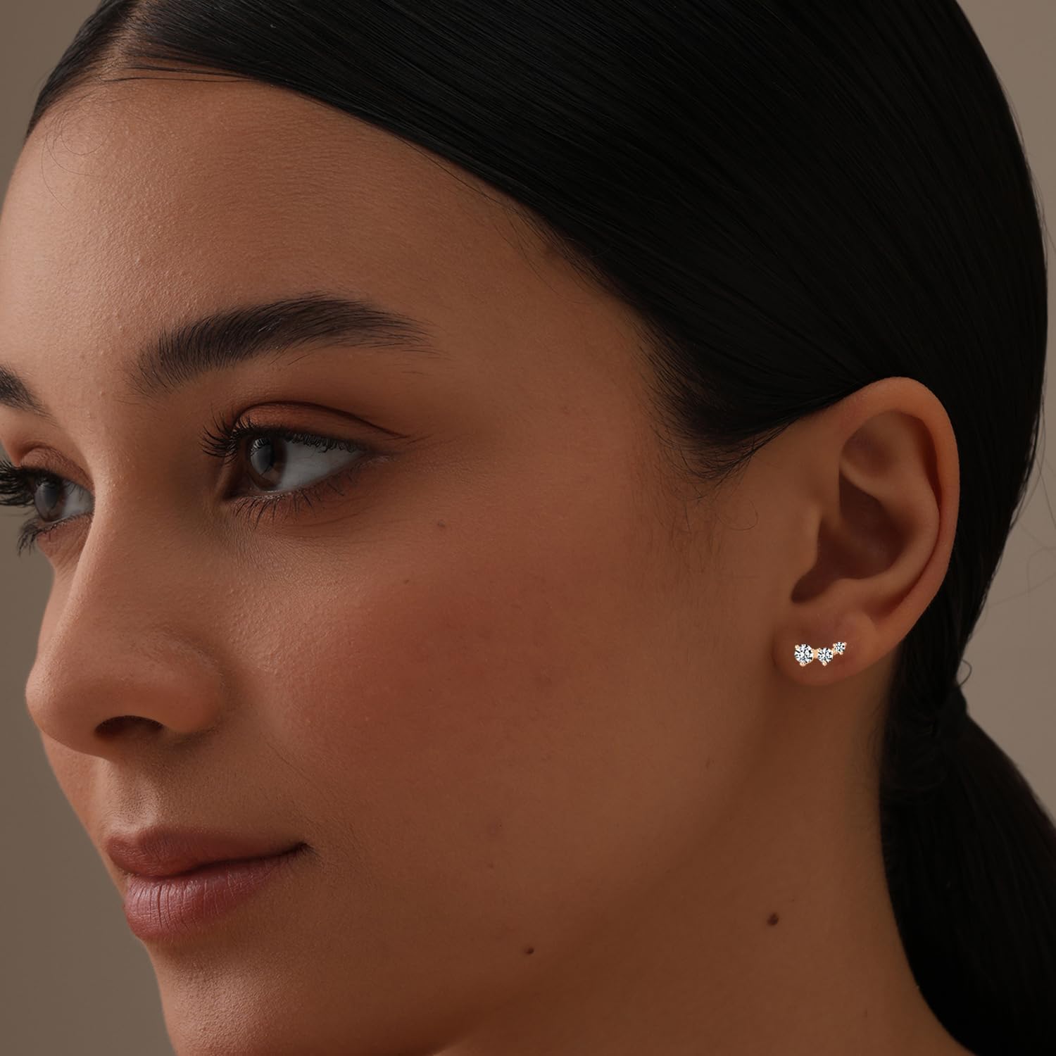 Charmsy 925 Sterling Silver Stud Earring for Women Teen | Minimalist CZ Bar Earring | Geometric Shape Mini Bar Stud Earrings