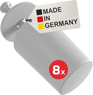 BAUHELD Rolladen-Stopper Geschlossen 27mm 8 Stück mit Schrauben - Hellgrau