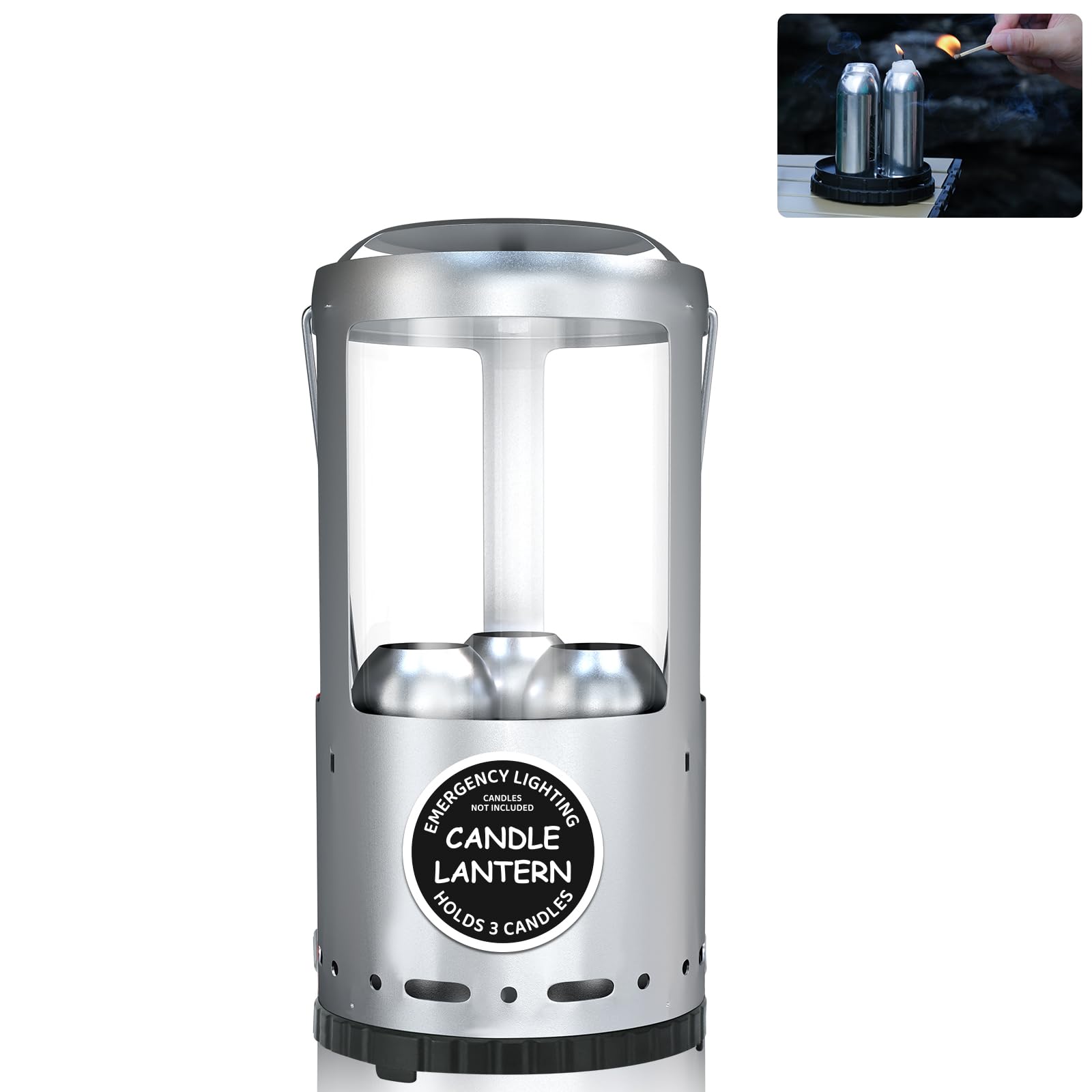 Candle Lantern, Camping Gear for Campers Use, Without Candles