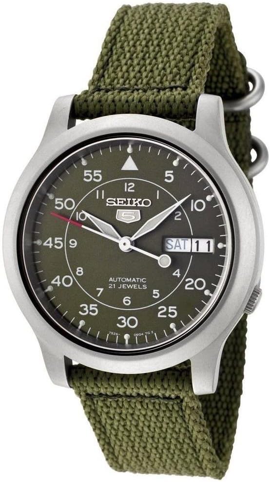 Seiko SNK805K2 Military Green Men's Wristwatch Martinique Ubuy