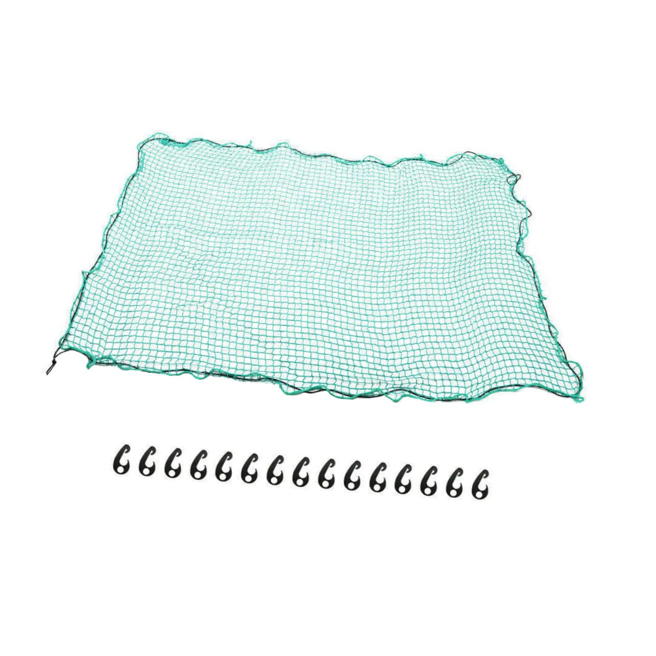 LIFKOME Rete Elastica per cassone di camioncino in Nylon Verde con cordini Resistenti e 15 Ganci per Copertura Bagagli e Protezione Durante Trasporto