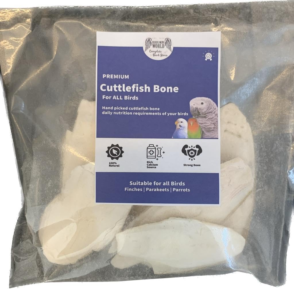 Cuttlefish Bone, High Calcium for Budgies, Conures, Lovebirds, Cockatiels, African Grey, Macaws, & Parrots, 100 g with Holder (B0CNCS9RFB) Amazon Price History, Amazon Price Tracker