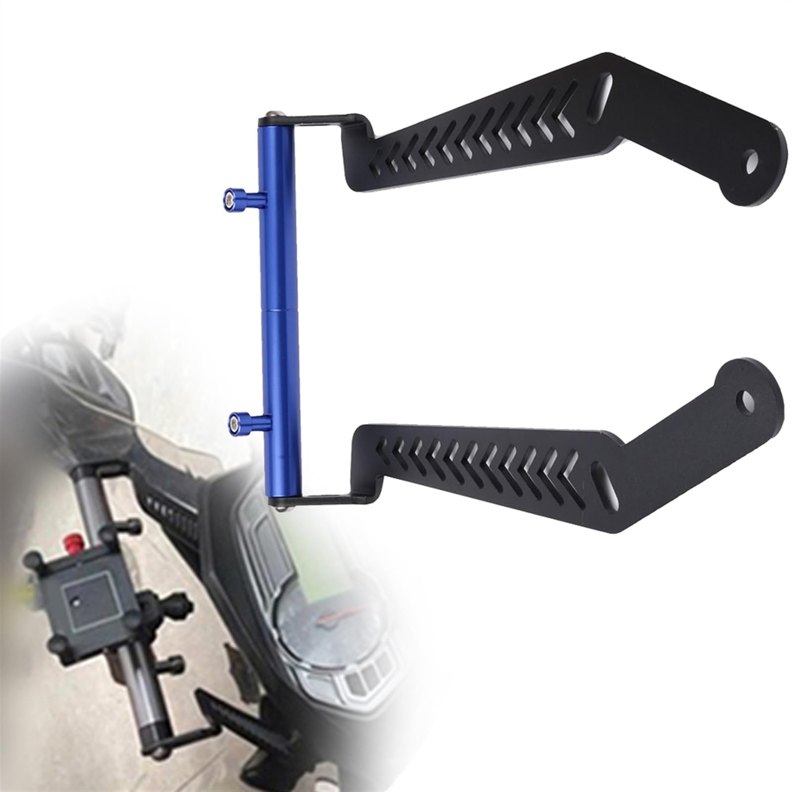 Moto Smart Phone GPS Piastra di Navigazione Staffa Manubrio Adapt Supporto del Telefono del Basamento Traversa Accessori per Cyclone RT3 RT 3 Accessori (Color : Blau)