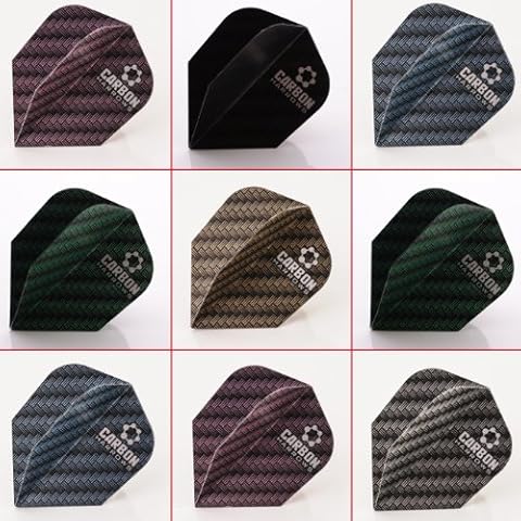 5 x Mixed Sets of Harrows Carbon Dart Flights Standard Shape by PerfectDarts Cover