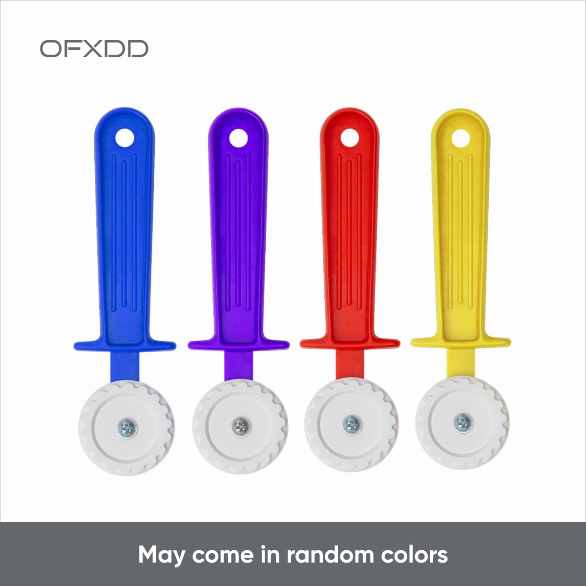 Fluted Pastry Wheel Cutter with Rolling Tool for Cutting and Sealing Ravioli, Pasta, Dough - Kitchen Pastry Crimper and Ravioli Cutter Wheel, 2 Pcs, OFXDD