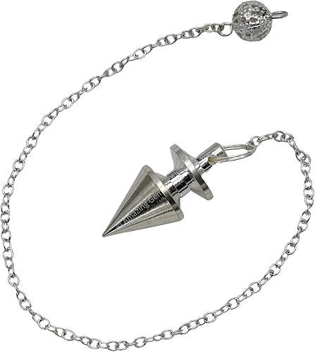 Miniatura 2 de Péndulos metafísicos de radiestesia de metal para adivinación, meditación y curación de Reiki, Metal, No es una piedra preciosa