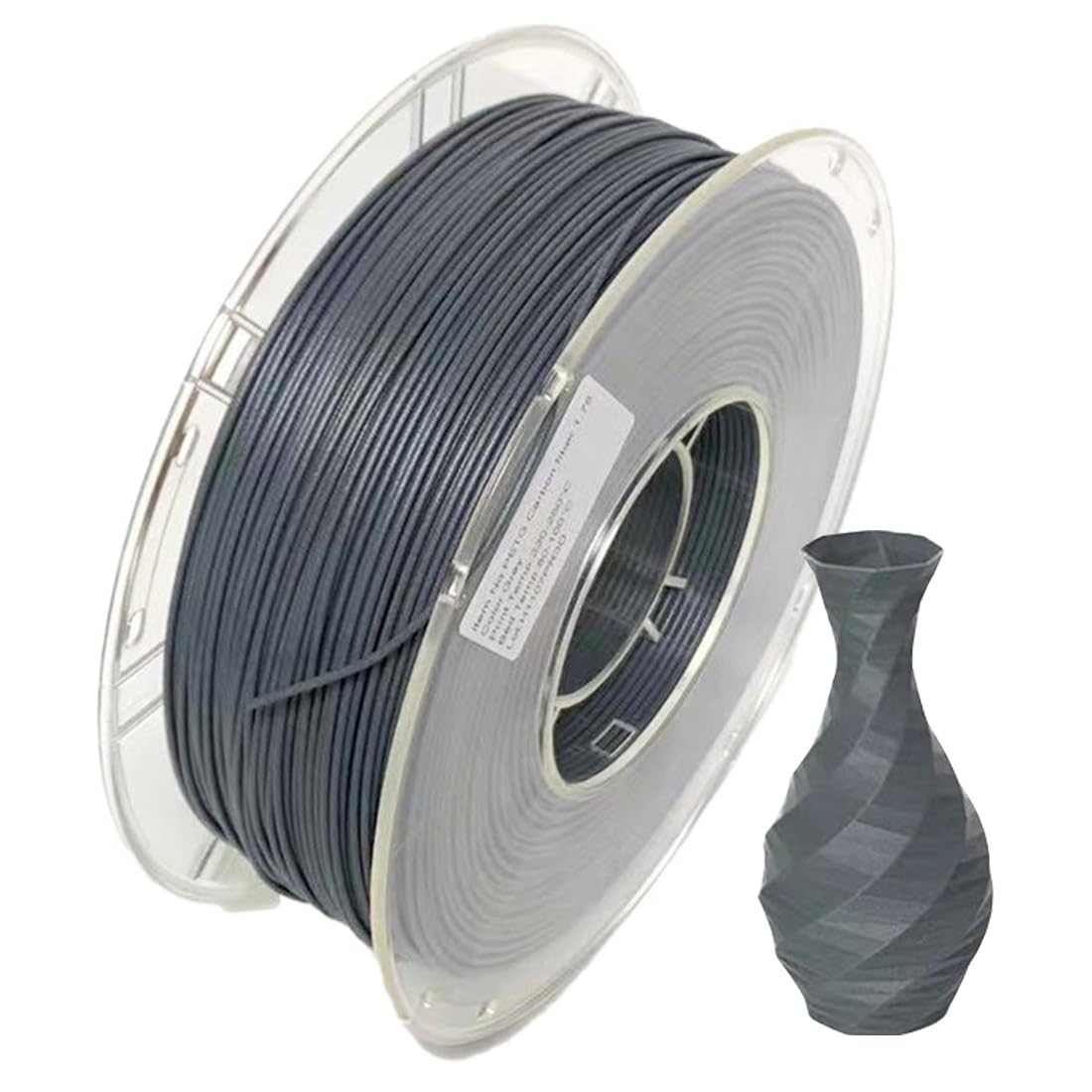 Accesorios Para Impresoras 3D|Filamento Para Impresora 3D De Fibra De Carbono PETG|Filamento Para Impresión 3D 1,75mm(+/-0,03mm)|Suministros De Impresión 3D,Gris,1 Kg (2,2 Libras)/carrete
