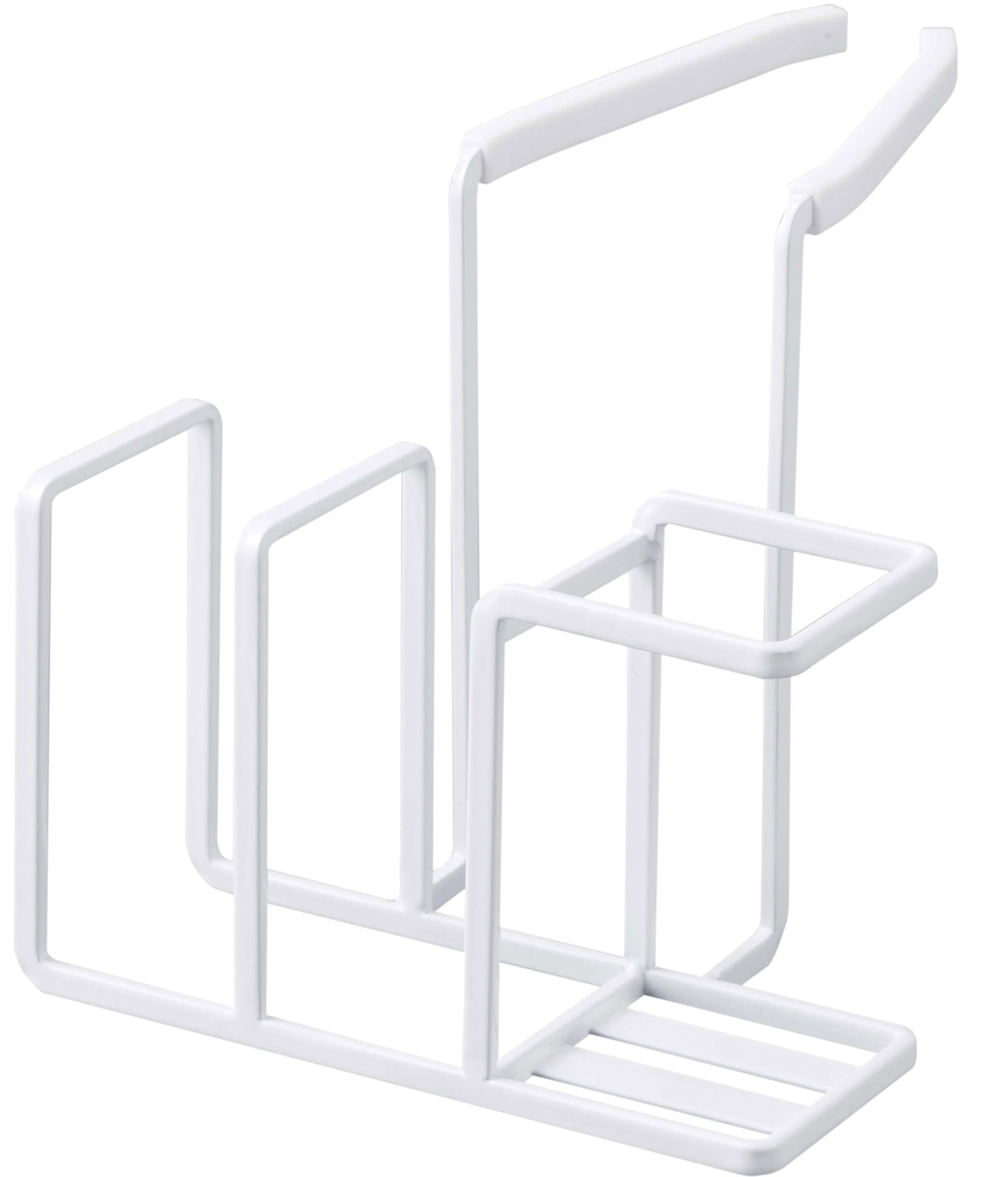 Amazonベーシック スポンジ&ブラシホルダー スモーク Amazon｜山崎実業(Yamazaki) 蛇口にかけるスポンジ&ブラシホルダー