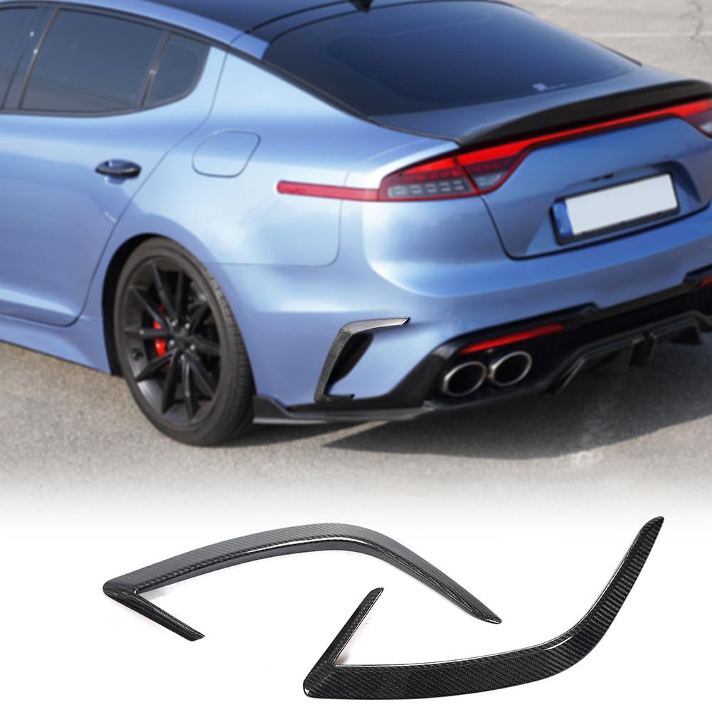 Stinger Real Carbon Fiber Rear Vent Cover for Kia Stinger 2017-2023 Rear Bumper Side Vent Canard Covers Factory Outlet