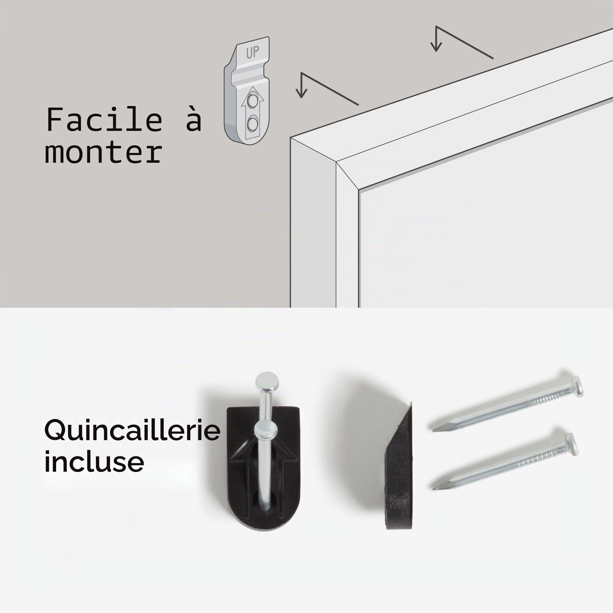 U Brands magnétique Calendrier mensuel effaçable à sec Silver Frame