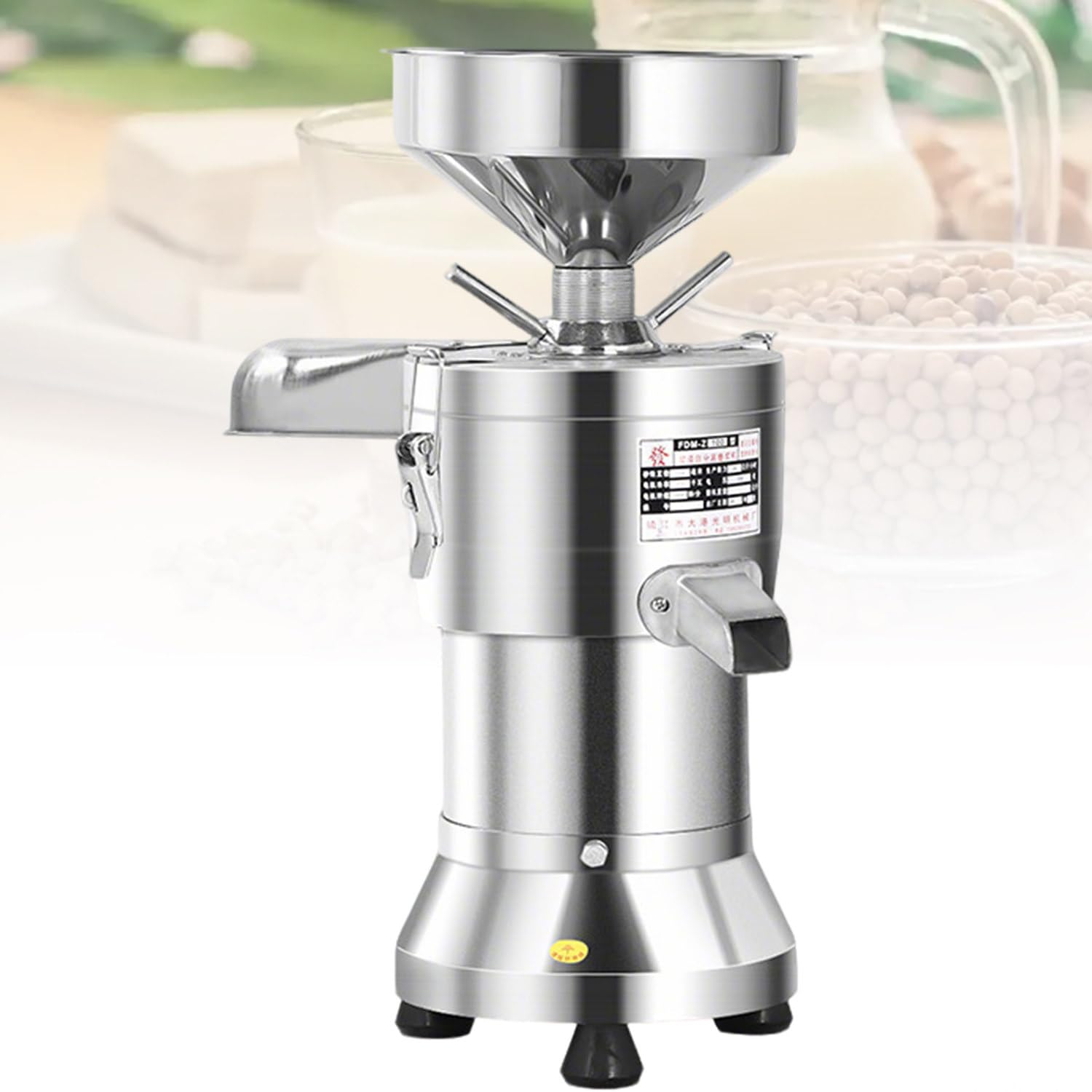XCSCUK Commercial Soymilk Machine,Professional Stainless Steel Bean Grinder, for Soy Milk, Tofu, and Tofu Pudding