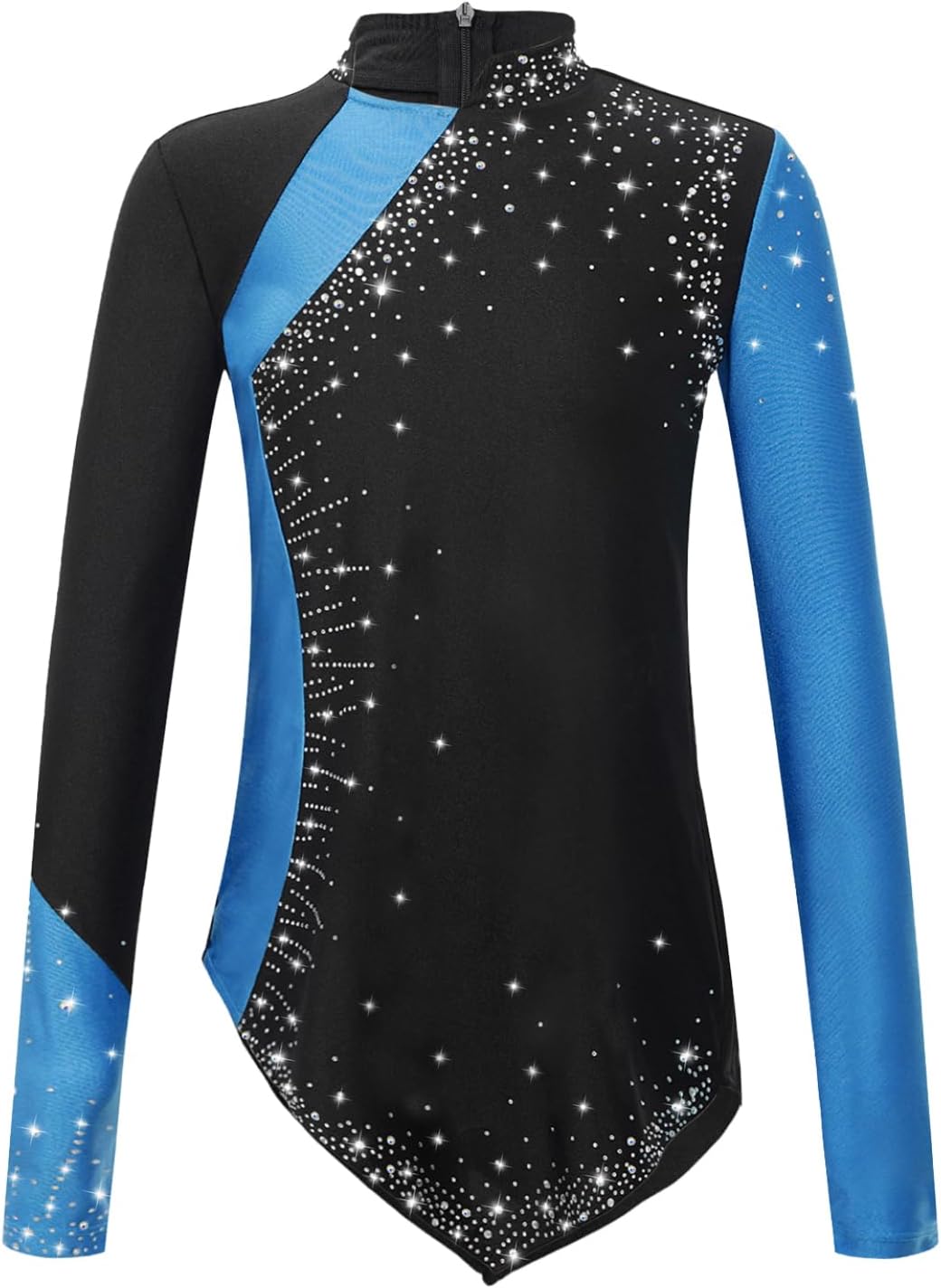 Kids Girls Sparkly Sweatshirt Long Sleeve Pullover Tops Jackets for Figure Skating Dance Competition