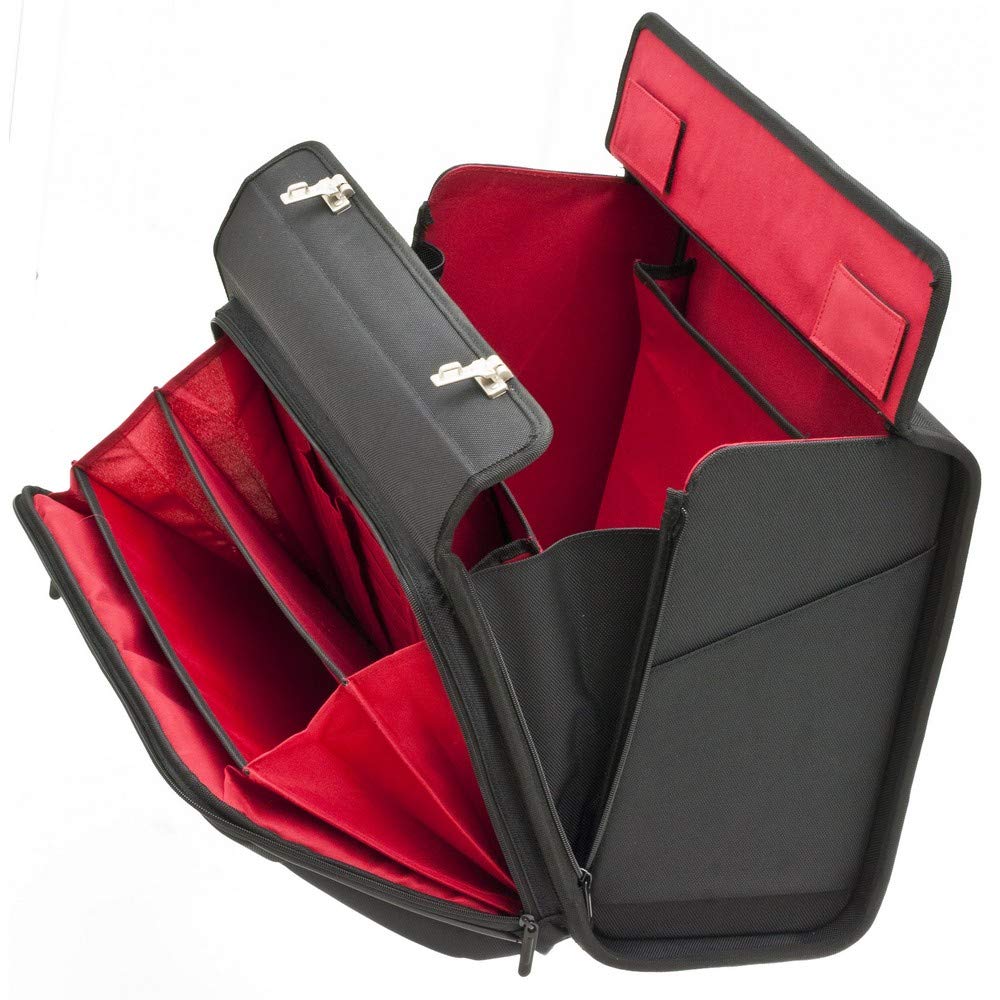 Davidts Trolley Rollkoffer Pilotenkoffer mit Rollen Aktenkoffer Lehrertasche Business Trolley 47x39x24 cm