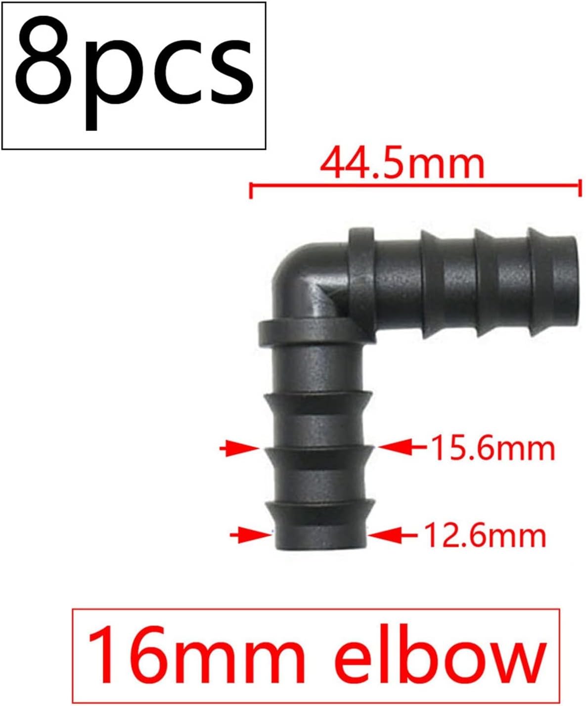 Garden Hose Fittings 30 Pieces Drip Watering 16/20/25mm Pe Tube Barbed Connector Tee Elbow Coupling Cap End Fitting 1/2 3/4 1 Inch (Color : Blue)