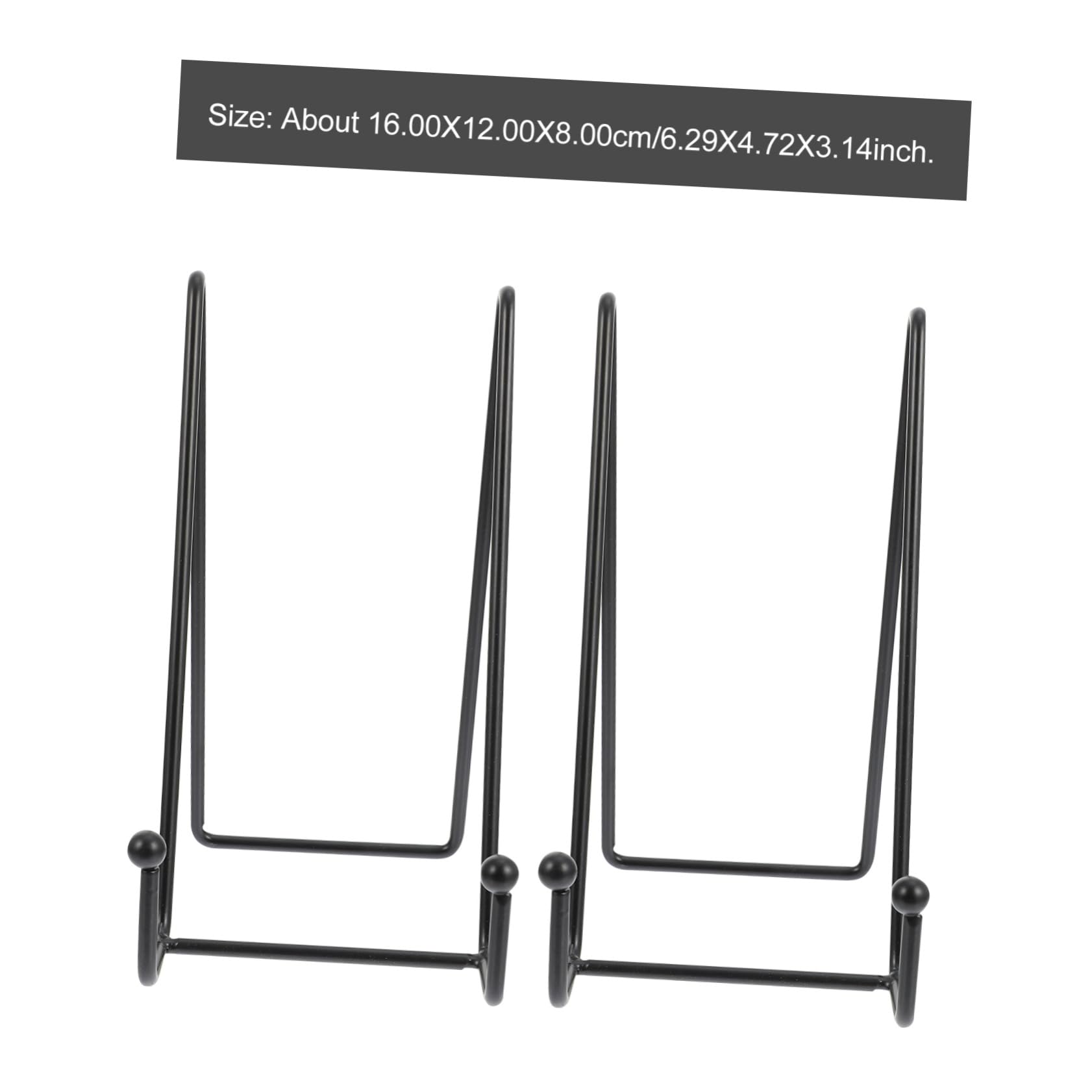 PRETYZOOM Vertical Plate Holders Iron Plate Display Rack for Kitchen Home Office Decor